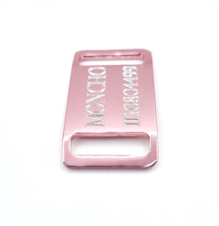 Chapita Pasador anodizado para collares de 2cm de ancho color ROSA - Medallas para Perros