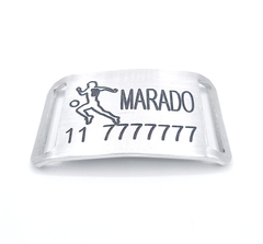 Chapita Pasador con dibujo para collares de 3cm de ancho homenaje a DIEGO - comprar online