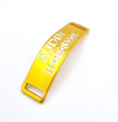 Chapita pasador de gatos para Collares de 1cm de ancho hecha en aluminio color - tienda online