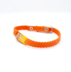 Chapita Gato Pasador NARANJA + Collar 1 Cm Reforzado NARANJA en internet