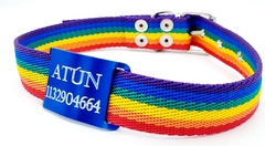 Chapitas Perros Pasador AZUL + Collar De 3cm ORGULLO en internet