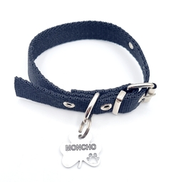 Chapita Identificatoria Para Perros Y Gatos Trebol + Collar de 2cm