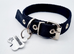 Chapita Identificatoria Para Perros Y Gatos Trebol + Collar de 2cm en internet