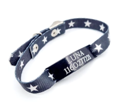 Chapita Gato Pasador Negro + Collar 1 Cm Estampado Star en internet