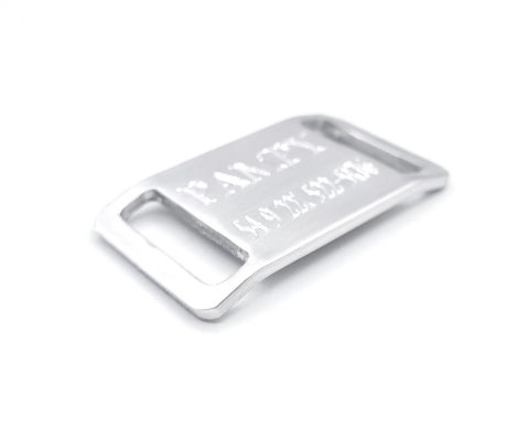 Chapita Pasador para collares de 2cm de ancho grabado natural