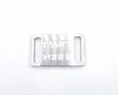 Chapita Pasador para collares de 2cm de ancho grabado natural - comprar online