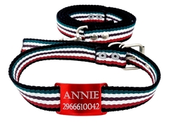 Combo Chapita ROJO + Collar + Correa 3cm HONESTY - comprar online