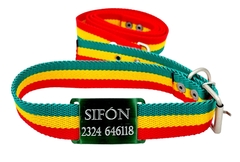 Combo Chapita VERDE + Collar + Correa 3cm BOLIVIA en internet