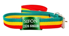Combo Chapita VERDE + Collar + Correa 3cm BOLIVIA - comprar online