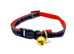 Collar regulable de 1cm con cierre facil broche tela tipo JEAN