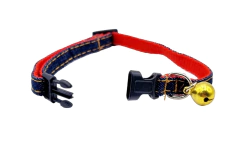 Collar regulable de 1cm con cierre facil broche tela tipo JEAN - comprar online