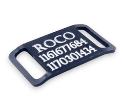 Imagen de Chapita Pasador anodizado para collares de 2cm de ancho color negro