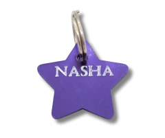 Chapita Estrellita Anodizada Color – Identificación para Perros Chicos y Medianos - Grabada en el acto - comprar online