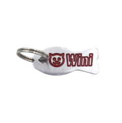 Chapita pezcat Pop con cara de gatito - Medallas para Perros