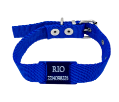 Chapita Pasador anodizado azul + collar 2cm azul en internet