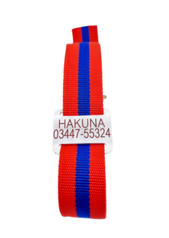Chapita pasador para collares de 4cm de ancho+Collar Rojo Azul en internet
