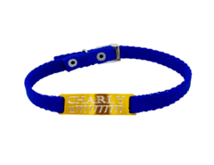 Chapitas Para Gatos Pasador Dorada+ Collar De 1 Cm Reforzado AZUL
