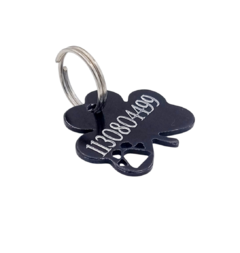Chapita Identificatoria Mascotas Trebol En Color + Nombre Y Telefono - Medallas para Perros