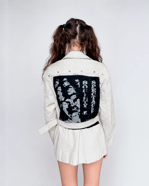 SACO CUERO BLANCO