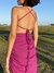 Vit dress - fúcsia