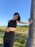 Cropped Trip - black