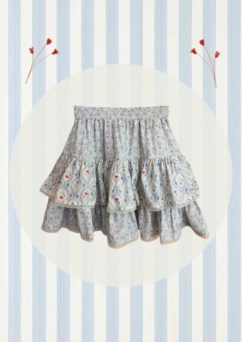 Saia Babados (Porcelana) - comprar online