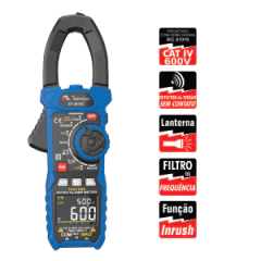 ALICATE AMPERÍMETRO DIGITAL TRUE RMS ET-3810C - MINIPA