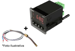 Controlador de Temperatura MDH1311R - Tholz e Termopar J 6x7mm Baioneta 1,5 metros