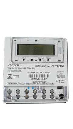 Medidor de energia bifásico Bidirecional Nansen Vector 4 120A