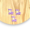 Aplique Emborrachado Hipopótamo corpo Lilás 3x3 cm