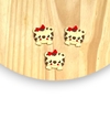 Aplique Emborrachado Tigre Laço Vermelho 3x3 cm