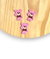 Aplique Emborrachado Ursinho Rosa 3x2 cm