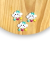 Aplique Emborrachado Nuvem Chuva de amor 3x3 cm