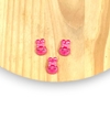 Aplique Resina Coelhinha Rosa 2x1 cm