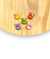 Kit Apliques Resina Coelhinho (5 cores Mistas) 1,5x1,5 cm
