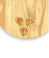 Aplique Acrílico Pirulito Amarelo Confetes 5x4 cm