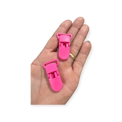 Prendedor de chupeta Rosa Pink - Unidade
