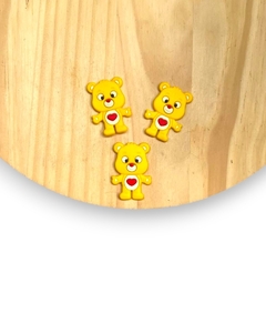 Aplique Emborrachado Ursinhos Carinhosos Amarelo 3x3 cm