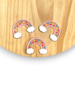 Aplique Emborrachado Nuvem Arco- Íris 5x3,5 cm