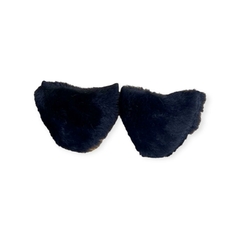 Orelhas Gatinha Pelúcia - Azul Marinho 4,5x 6cm
