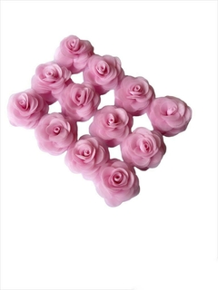 Flor de Organza Rosa bb 5cm unidade