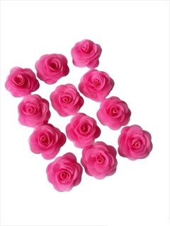 Flor de Organza Rosa Iogurte 5mm unidade