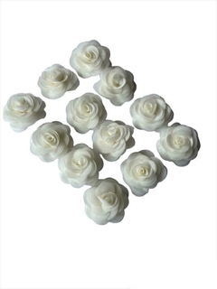 Flor de Organza Off 5cm unidade