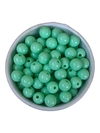 Contas Plástica miçanga 8mm - Verde bb 30gr