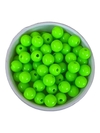 Contas Plástica miçanga 8mm - Verde Neon 30 gramas