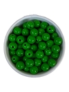 Contas Plástica miçanga 8mm - Verde Bandeira 30 gramas