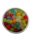 Contas miçanga que brilha no escuro 8mm - cores variados 30gr