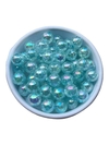 Contas miçanga bola de sabão 8mm - cor azul 30 gramas