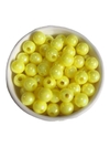 Contas miçanga irisada 8mm - cor amarelo 30 gramas