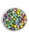 Contas miçanga emborrachado 6mm - cores candy color 30 gramas